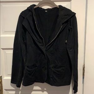 Jacket with sweatshirt inlay